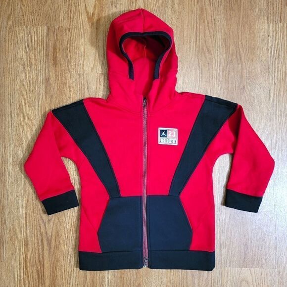 Air Jordan 1 3 4 5 6 7 8 11 12 13 OG Retro Bred Infrared Black Red Unisex Kids 7 - Picture 1 of 7